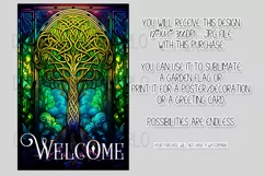 Celtic Irish Garden Flag, Tree of Life 12x18 Garden Flag, d7 Product Image 2