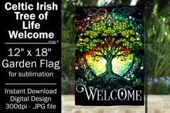 Celtic Irish Garden Flag, Tree of Life 12x18 Garden Flag, d8 Product Image 1
