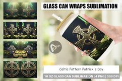 Glass Can Wraps Celtic Pattern Patrick Day Product Image 1