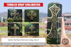 Tumbler Sublimation Wrap Celtic Pattern Patrick Day Product Image 1