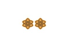 Celtic Knot Stud Earrings, Laser Cut, Floral Celtic Product Image 2