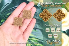 Celtic Knot Stud Earrings, Laser Cut, Celtic Design Product Image 1