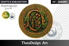 Round Celtic Zodiac Sign Clipart PNG,Irish Mythology coaster Product Image 1
