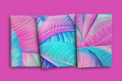 Holographic Leaves Seamless Patterns Product Image 2