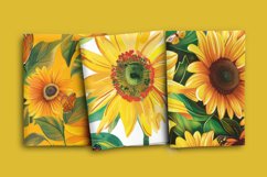 Sunflowers and Butterflies Seamless Patterns Product Image 2