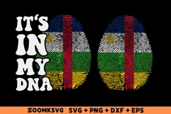 It's in my DNA Central African Republic Flag Fingerprint SVG Product Image 1