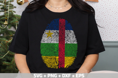 Central african republic Flag Fingerprint, SVG PNG DXF EPS Product Image 1