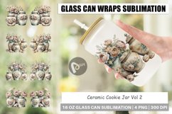 Glass Can Ceramic Cookie Jar Product Image 1