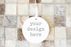 Christmas Ceramic Ornament Mockup| Add SVG Sublimation Product Image 1