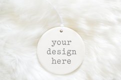 Christmas Ceramic Ornament Mockup| Add SVG Sublimation Product Image 1