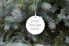 Sublimation Blank Christmas 3.25&quot; Ceramic Ornament Mockup Product Image 1