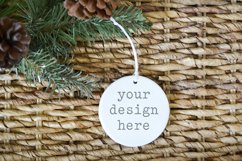 Christmas Ceramic Ornament Mockup| Add SVG Sublimation Product Image 1