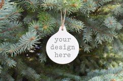 Christmas 3.25&quot; Ceramic Ornament Mockup| Add SVG Sublimation Product Image 1