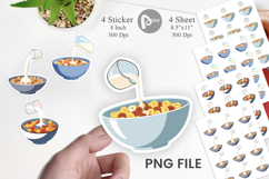 Cereal Bowl with Milk Sticker Product Image 1