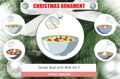 Ornament Cereal Bowl with Milk Product Image 1