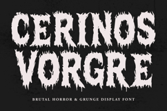 Cerinos Vorgre Brutal Horror Grunge Display Font Product Image 1
