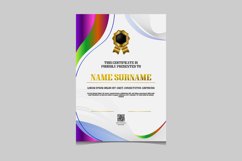 Certificate template colorful vibrant gradient color design Product Image 1