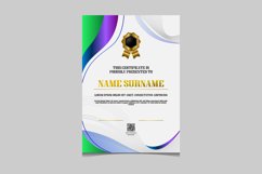 Certificate template colorful vibrant gradient color design Product Image 2