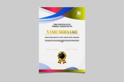 Certificate template dynamic wave vibrant gradient color Product Image 1