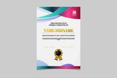 Certificate template dynamic wave vibrant gradient color Product Image 2