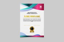 Certificate template dynamic wave vibrant gradient color Product Image 1