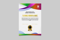 Certificate template dynamic wave vibrant gradient color Product Image 2