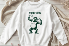 Funny Muscle Chimpanzee SVG for Gym Shirts - Flexing Monkey Product Image 2