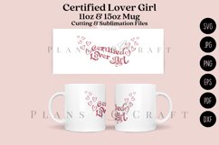 certified lover girl valentine coffee glass wrap svg glass mug svg presized for 11oz and 15oz glass ready to cut and sublimation files