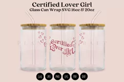certified lover girl valentine libbey beer glass can wrap svg presized template for 16oz and 20oz glass