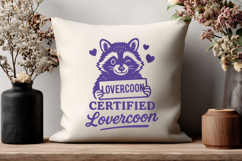 Certified Lovercoon SVG PNG, Funny Raccoon Love Quote Design Product Image 3