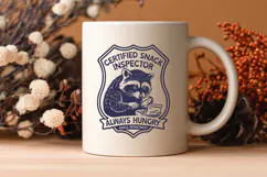 Certified Snack Inspector SVG PNG, Funny Raccoon Design Product Image 2