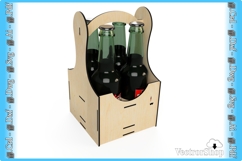 Laser Cutting Vector for 4-Beer Box - Template for CNC Product Image 2