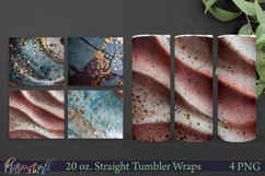 Earthy Ceramic Glaze Tumbler Wrap Designs Product Image 1