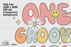 One Groovy Girl PNG - 1st Birthday Retro Sublimation Design Product Image 5