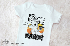 I Am One Hear Me Rawr SVG, 1st Birthday Dinosaur, First Trip Product Image 1