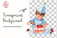 475 Baby Birthday Watercolor Clipart PNG Bundle Product Image 2