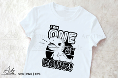 I Am One Hear Me Rawr SVG, 1st Birthday Dinosaur, First Trip Product Image 3