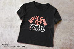 Holy Cow I'm One SVG - First Birthday Cow Theme Sublimation Product Image 3