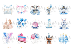 475 Baby Birthday Watercolor Clipart PNG Bundle Product Image 4