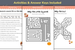 November Fall Activities Worksheets, November Morning Work Product Image 2