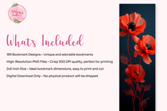 Flower Bookmark Sublimation PNG Bundle Product Image 2