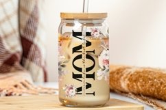 Flower Mom 16oz Libbey Glass Wrap PNG Product Image 3