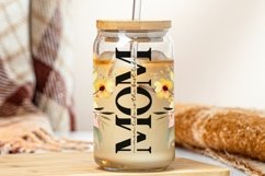 Watercolor Mom Life 16oz Libbey Glass Wrap PNG Product Image 3