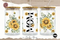 Sunflower Mom Life Libbey Glass Wrap PNG Product Image 1