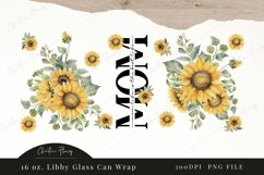 Sunflower Mom Life Libbey Glass Wrap PNG Product Image 4