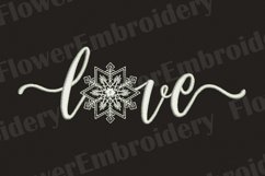Love with snowflake machine embroidery design Product Image 3
