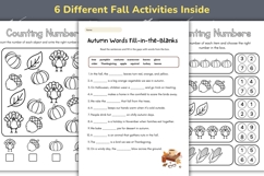 November Fall Activities Worksheets, November Morning Work Product Image 3