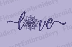Love with snowflake machine embroidery design Product Image 4