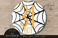 31 Oct Round Sign SVG - Halloween SVG Product Image 1