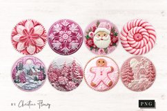 3D Embroidered Pink Christmas Ornament Sublimation Bundle Product Image 5